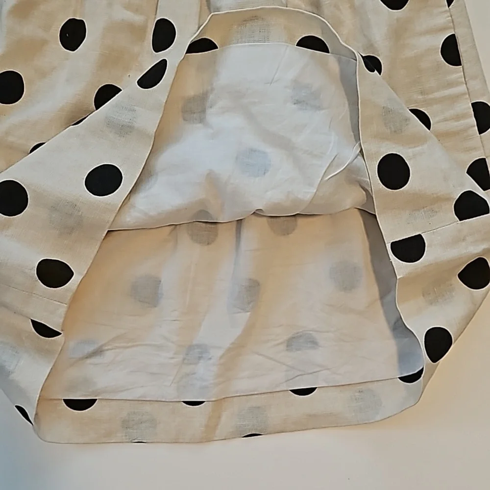 J. Crew linen Polka dot skirt - Picture 4 of 6